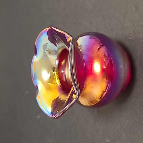 Vintage Iridescent Art Glass Toothpick Holder - Picture 5 of 16